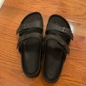 black waterproof birkenstocks